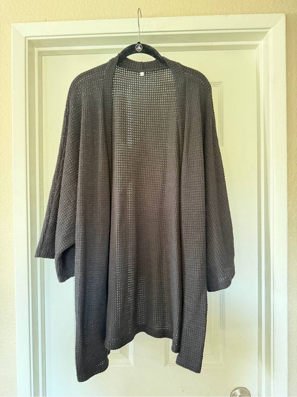 Open black Knit Long Cardigan